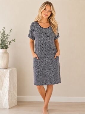 black jersey maternity dress Alejandra main image 1